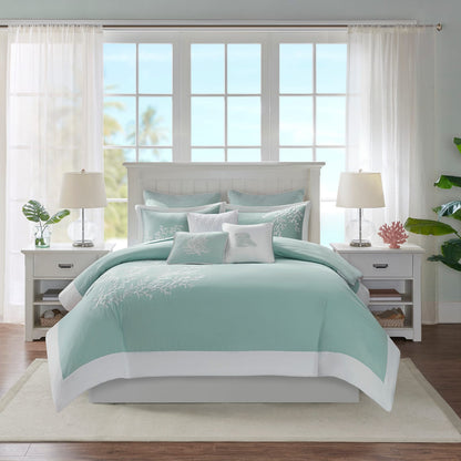 Aqua King/Cal Bedding Set - Cotton Comforter