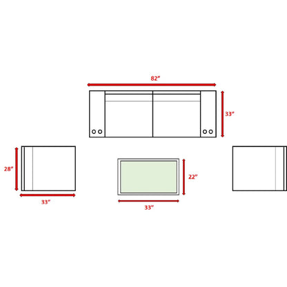 7-Piece Grey Wicker Patio Sectional Set - Pre-Assembled