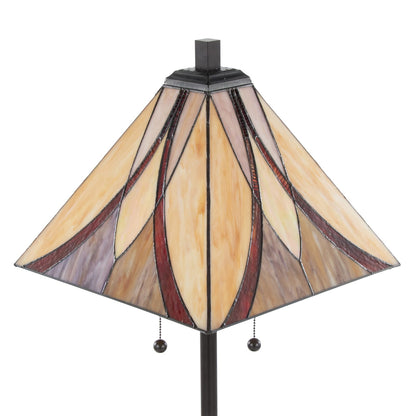 30 Inch Bronze Table Lamp - Glass Shade