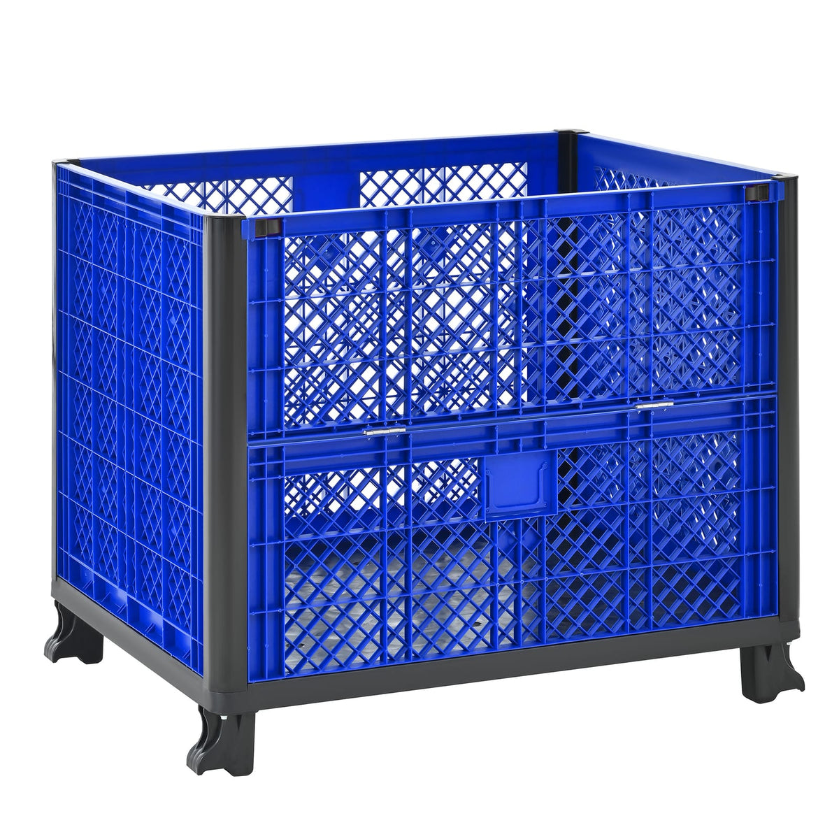 600 lb Blue HDPE Tool Cabinet - Stackable Bulk Storage Container