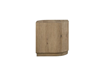 22 Inch Oak Accent Table - Solid Wood MDF for Living Room