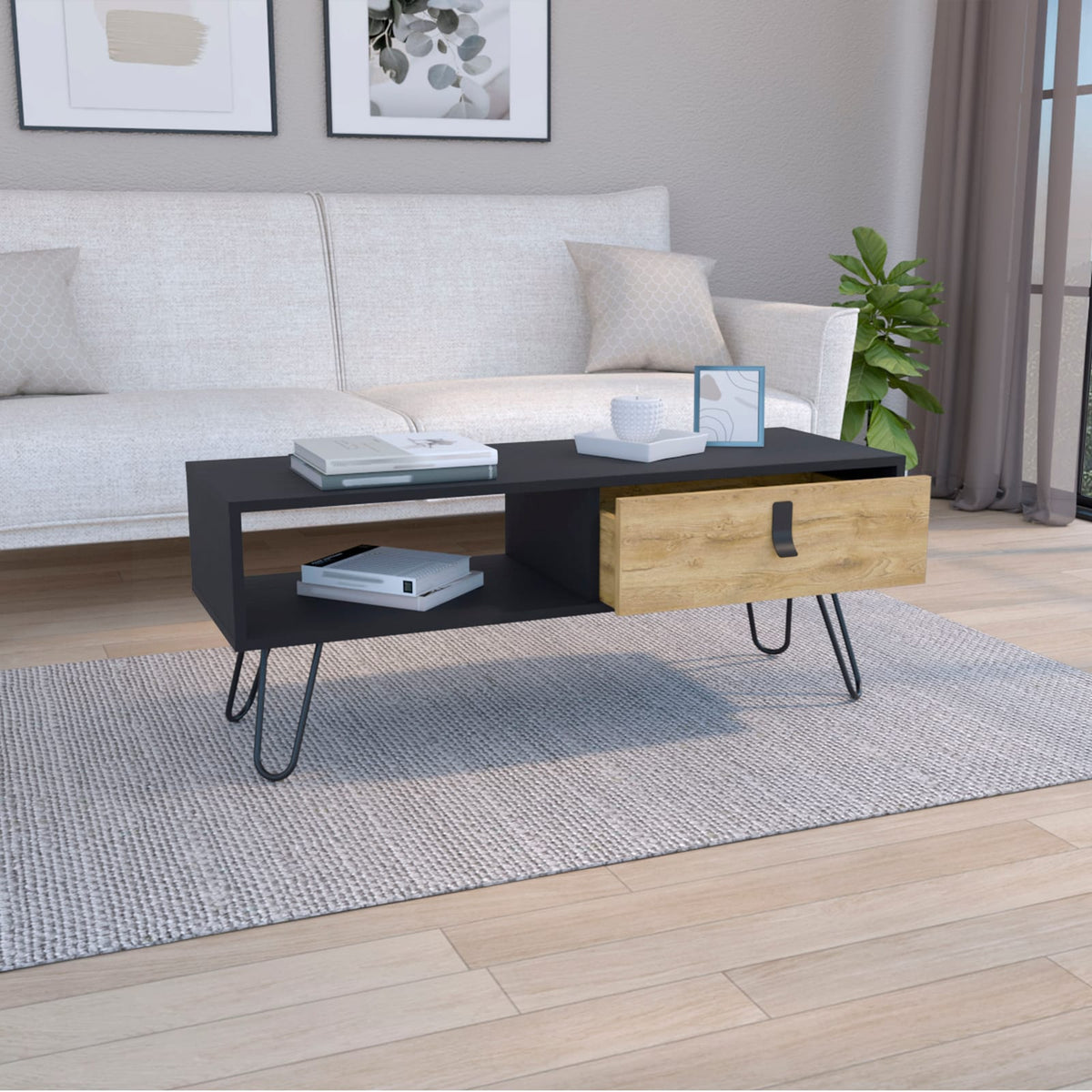 Multicolor Modern Coffee Table with Storage
