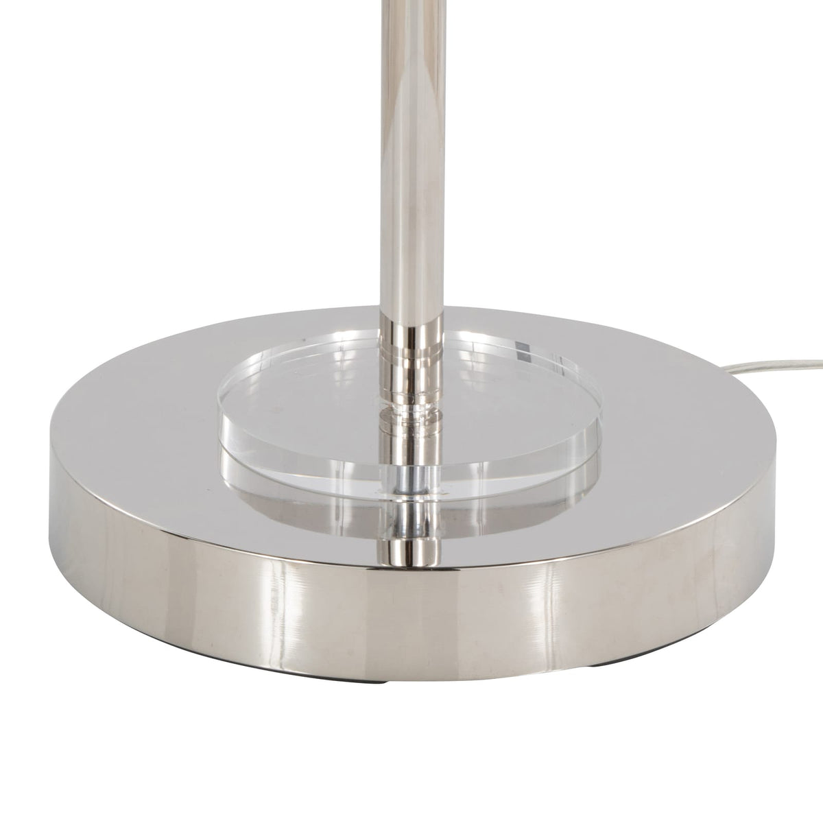 Clear Nickel Crystal Floor Lamp - Bedroom Lighting