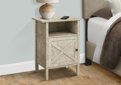 Cream MDF Side Table - Small Bedroom Accent Table for Living Room