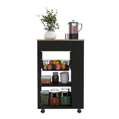 Kitchen Cart Sonex - Light Oak Kitchen Island with Storage