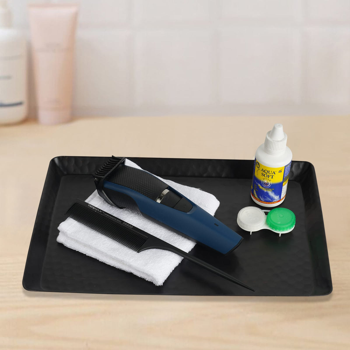 Hammered Aluminum Vanity Tray for Bathroom Storage Oil Rubbed Bronze