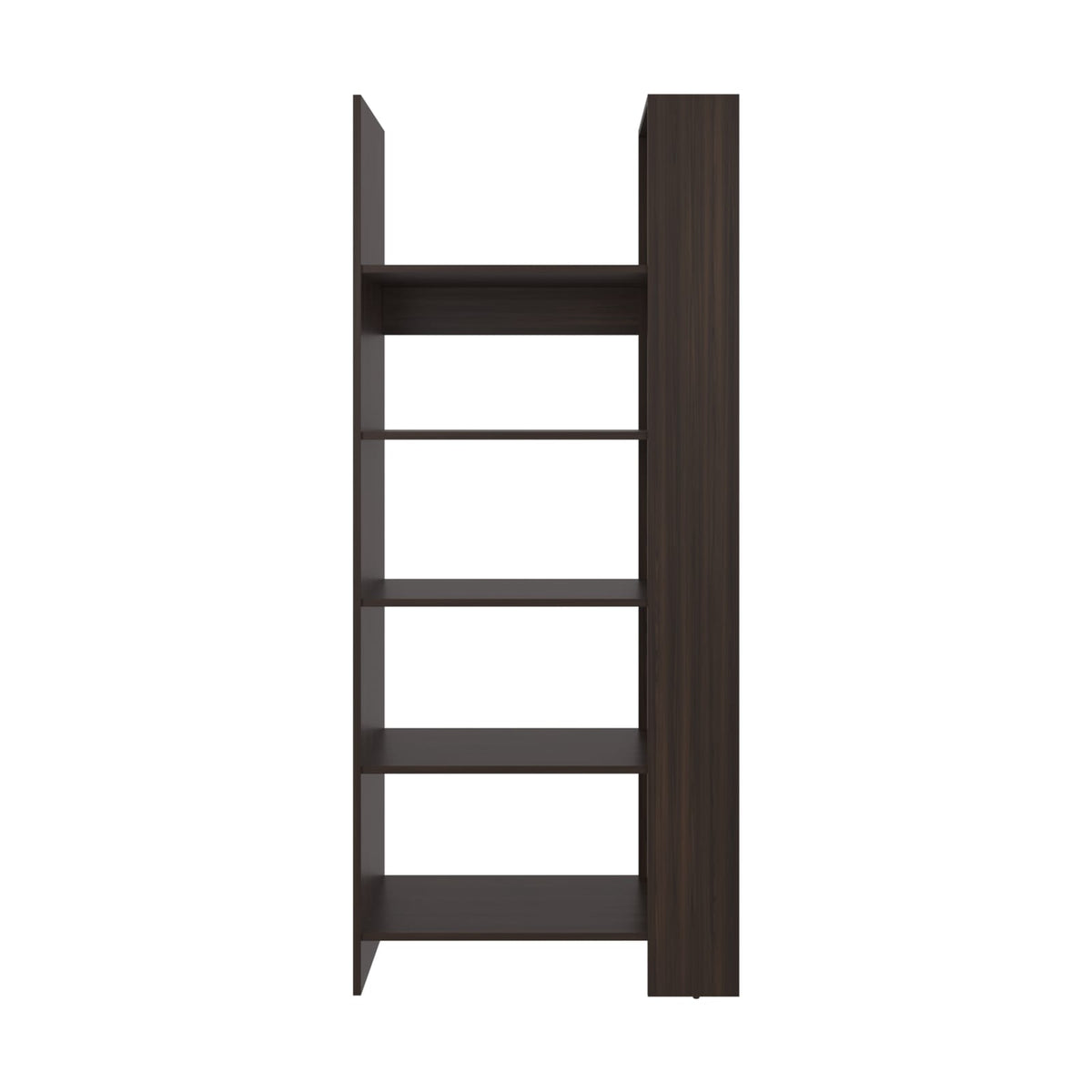 5-Shelf Bookcase, Dark Walnut - Modern Display Shelving