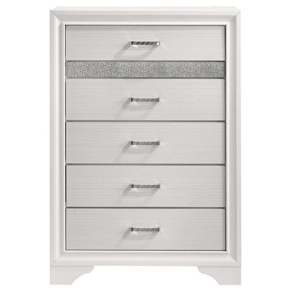White Wood 6-Drawer Chest - Bedroom Storage