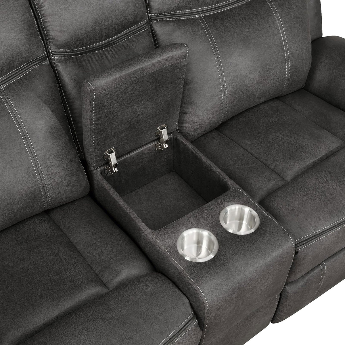 Charcoal 3-Piece Recliner Sofa Set - 84.75"
