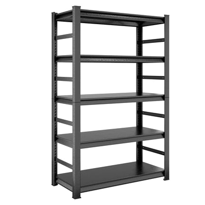 5 Tier Dark Gray Metal Shelving Unit - Kitchen Storage