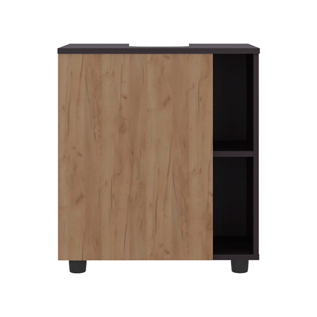 Multi-Colored Bathroom Vanity with Storage Shelves
