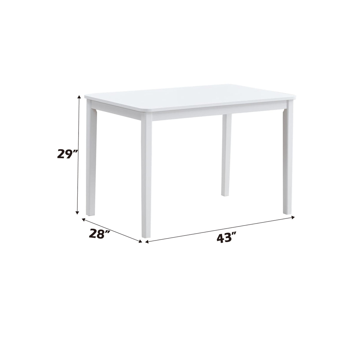 5 Piece White Gray Dining Table Set with Chairs