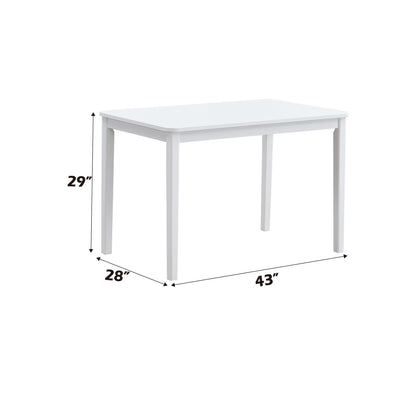 5 Piece White Gray Dining Table Set with Chairs