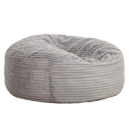 Light Gray Oversized Bean Bag - Soft Memory Foam Sofa Chair for Living Room