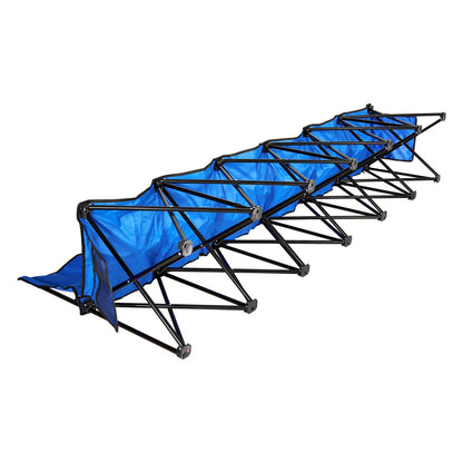 Portable Folding Bench - 6 Seat Blue Oxford Fabric