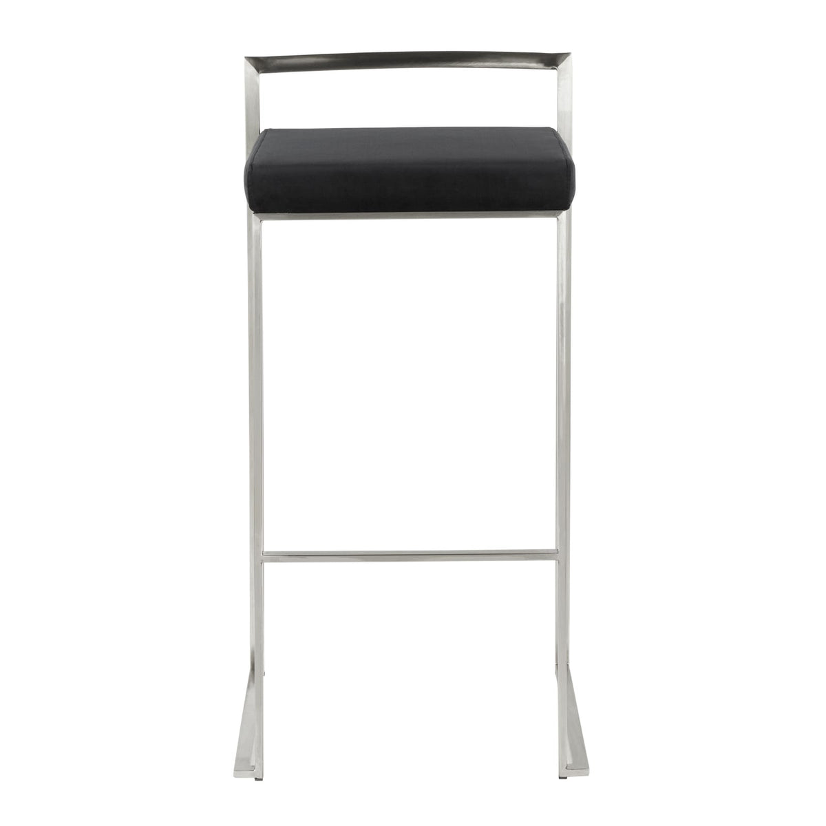 3 Black Faux Leather Barstools - Set of 3