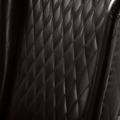 23" Wide Dark Brown Faux Leather Accent Chair - High Back, Soft Padded