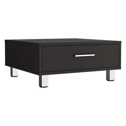Beijing Coffee Table - Black, One Drawer, Storage Table