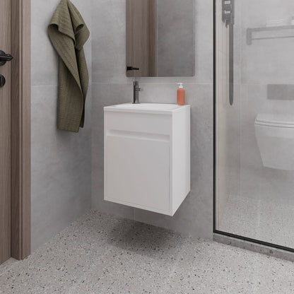 Sutcliffe Vanity Sink - White Engineered Wood Bathroom Vanities