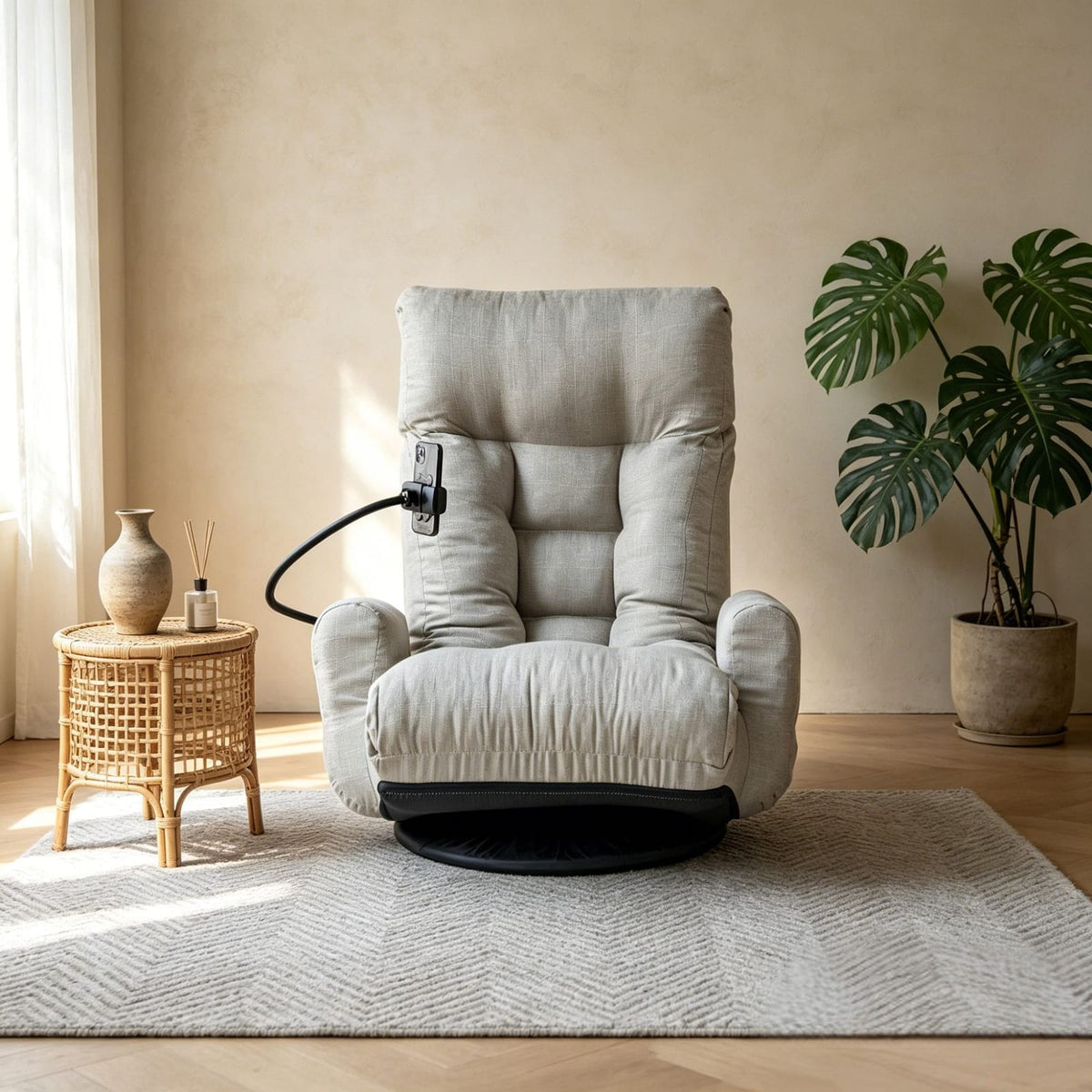 Gray Metal Frame Adjustable Lounge Sofa Chair