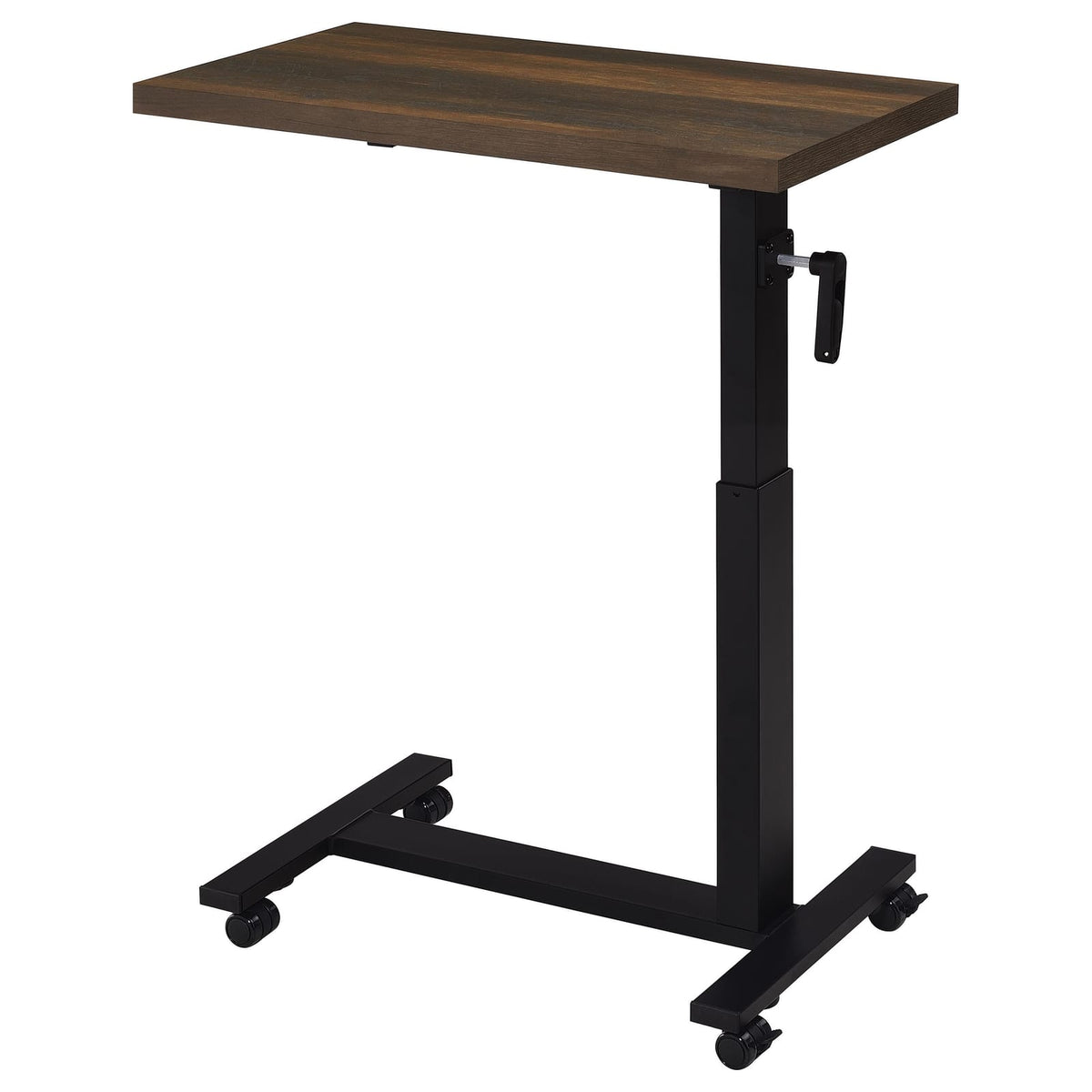 Dark Brown Height Adjustable Bedside Table for Living Room