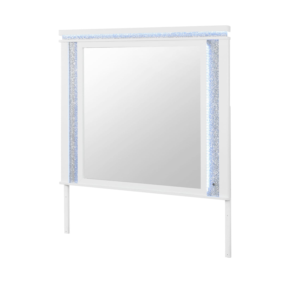 White LED Vanity Mirror - Attaches to Dresser