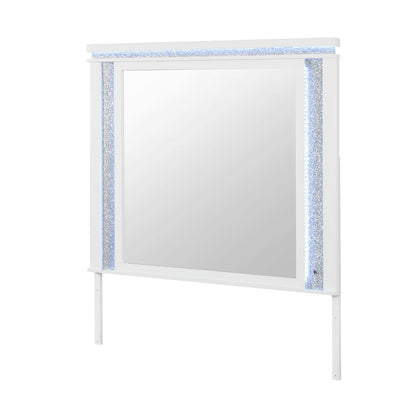 White LED Vanity Mirror - Attaches to Dresser