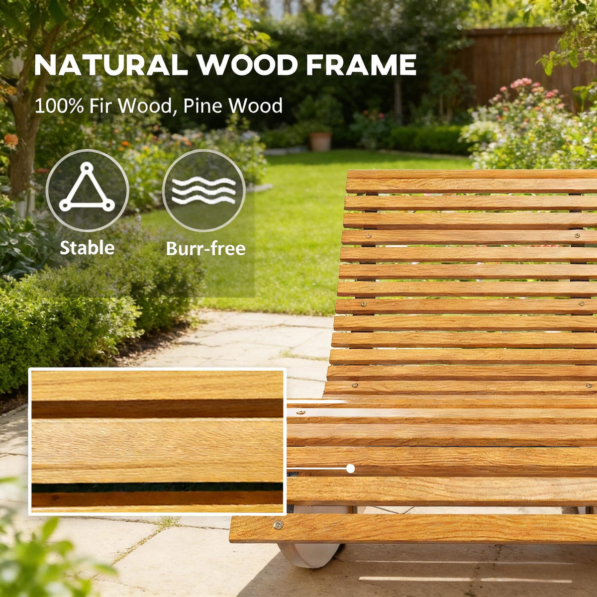 Wooden Rocking Chair - Teak Outdoor Porch Rocker
