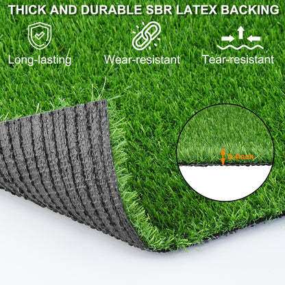 Realistic Green Artificial Grass Runner for Garden Patio Decor