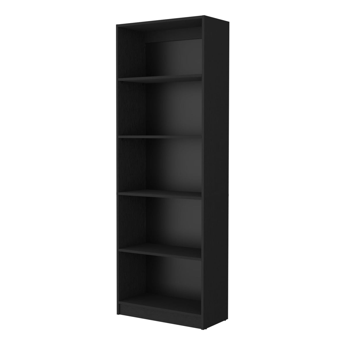 Wenge 5-Shelf Bookcase - Expansive Storage for Living Room