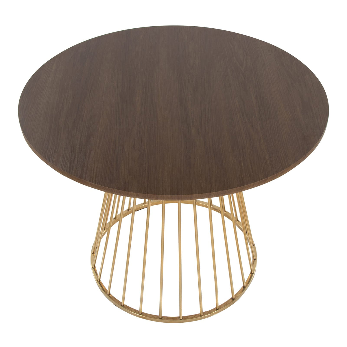 Walnut Metal Dining Table for Dining Room Seating