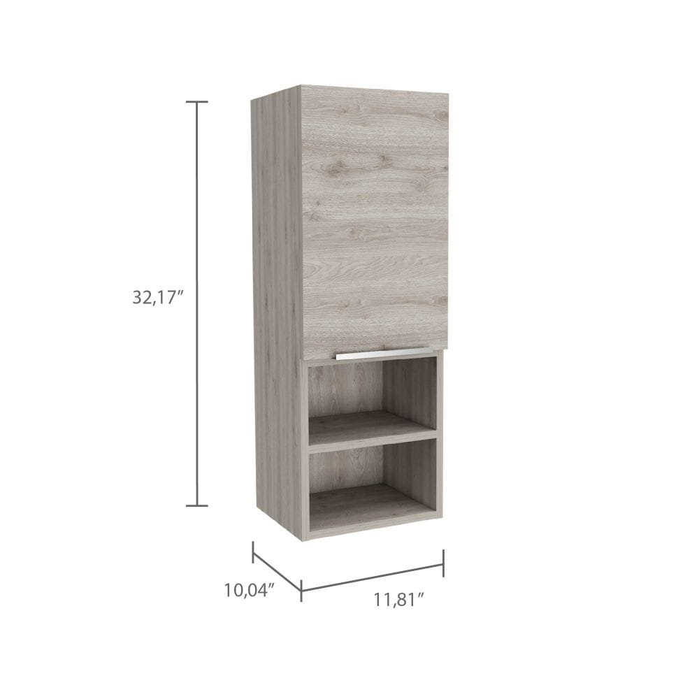Gray Particle Board Medicine Cabinet for Bathroom Storage Renovation