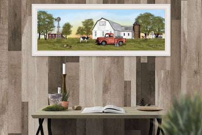 Ready to Hang Farm Landscape Print - White Frame