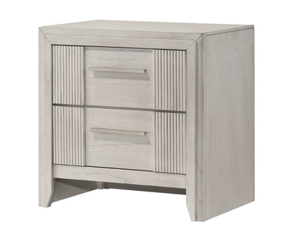 Antique White 2-Drawer Nightstand - Contemporary Bedroom Storage
