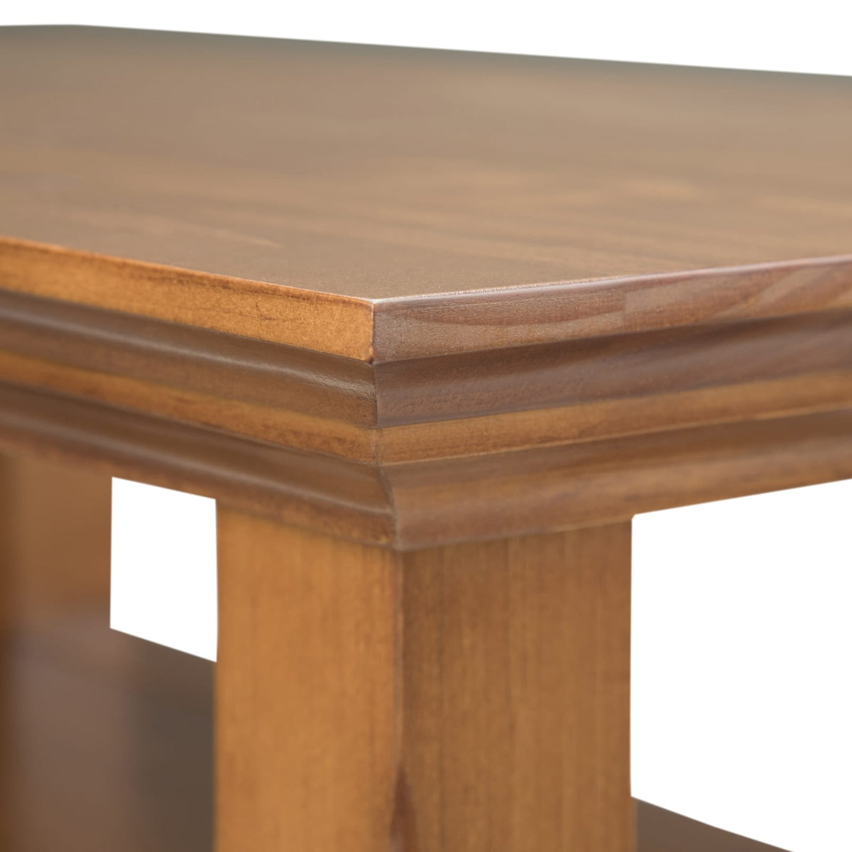 Light Brown Wood Side Table - 14x24 Inches