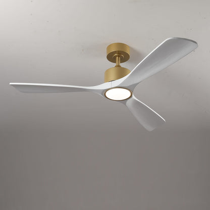 52 Inch Wood Ceiling Fan with LED Light - Modern Design