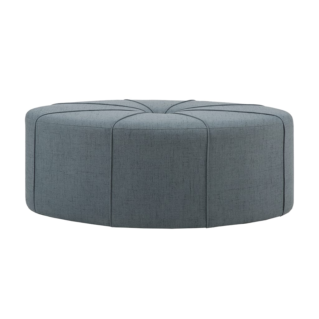 48" Blue Solid Wood Ottoman - Modern Living Room Accent Table