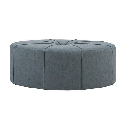 48" Blue Solid Wood Ottoman - Modern Living Room Accent Table