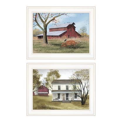 White Frame 2 Piece Wall Art Vignette