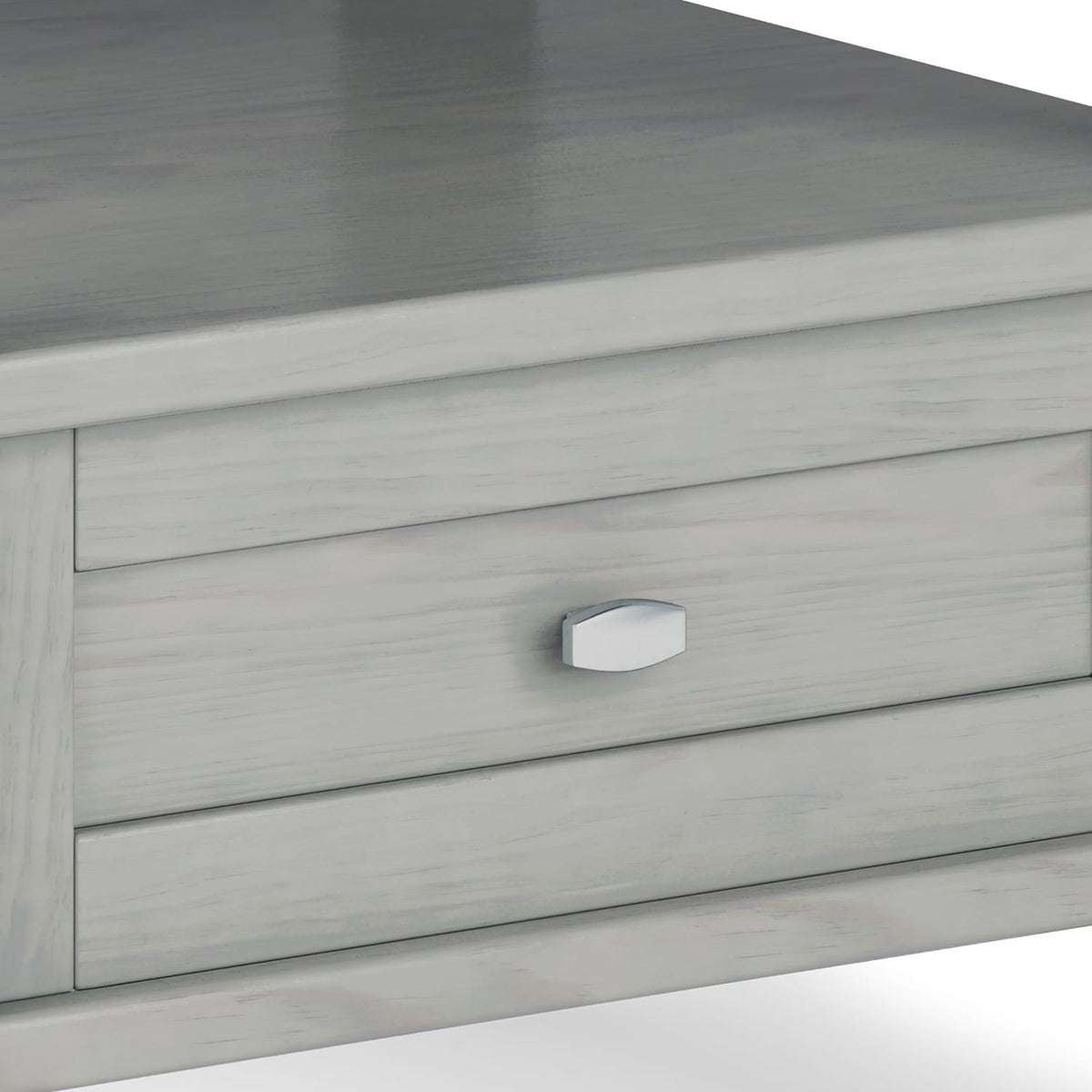 Warm Shaker End Table - Gray Wood Storage