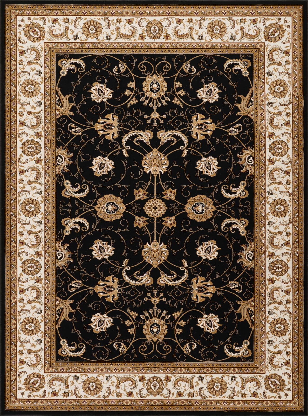Black & Ivory Manchester Area Rug - 8'7" x 6'3"