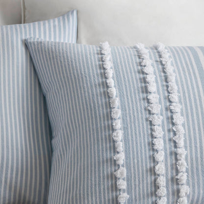 King Cotton Comforter Set - Blue Stripe