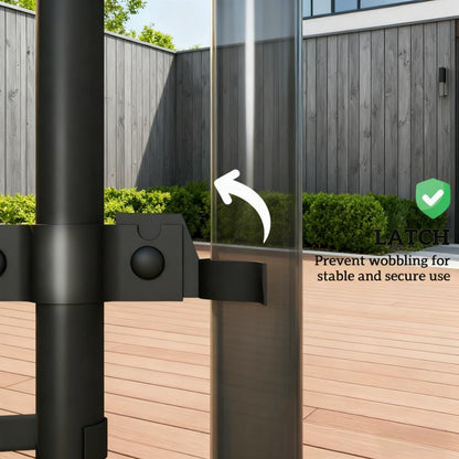 Black Steel Garden Gate - 26" to 70.9" Wide