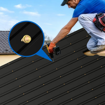 Grey Metal Roof Panels - 61 Inch Outdoor Deck Cover