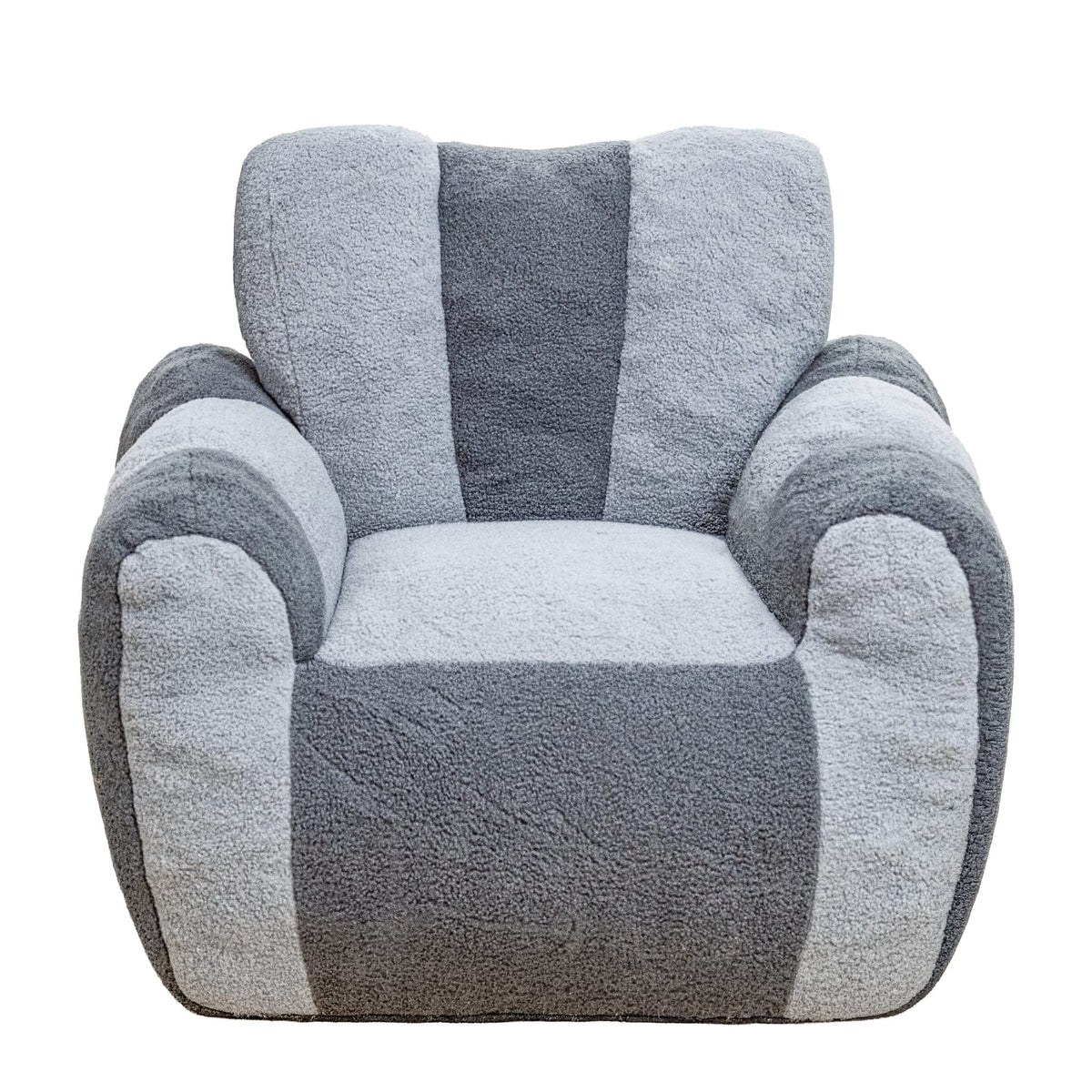 Gray Teddy Bean Bag Chair - Comfy Sofa for Adults & Kids for Living Room