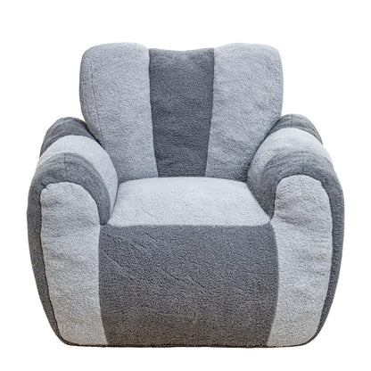 Gray Teddy Bean Bag Chair - Comfy Sofa for Adults & Kids for Living Room