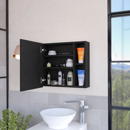 Wenge Particle Board Medicine Cabinet with Mirror Bathroom Upgrade