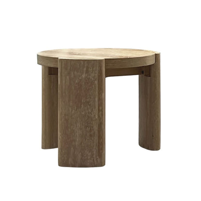 Oak End Table - 20" Round Contemporary Design