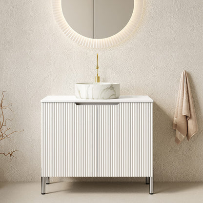 30 inch Scandinavian Bathroom Vanity with Storage Cabinet