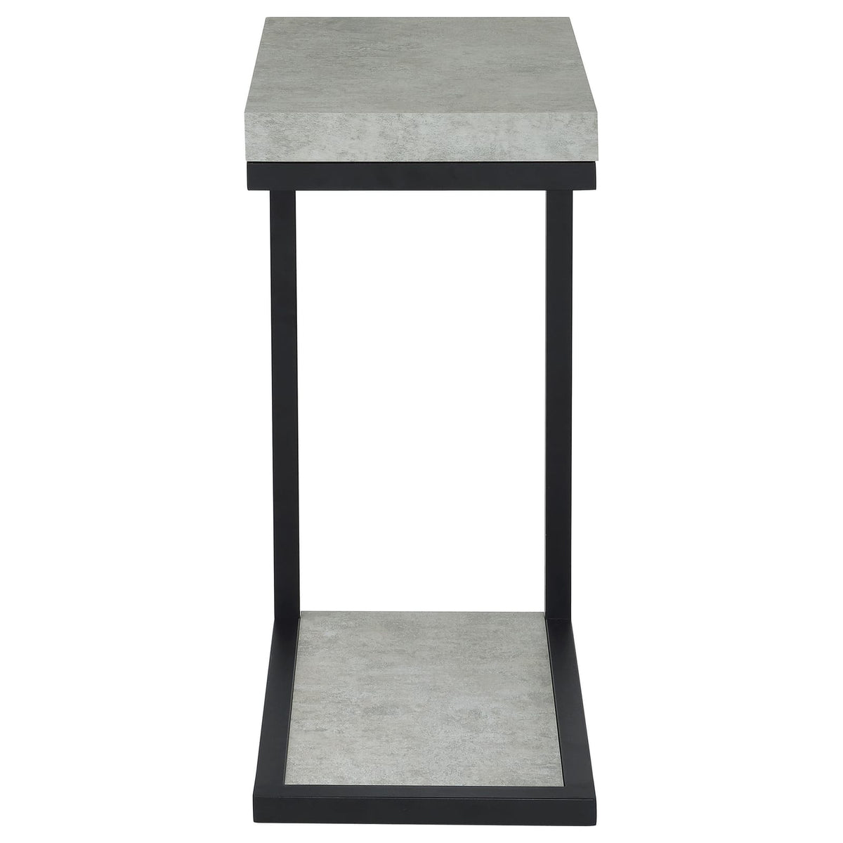 Cement and Black Snack Table - Industrial Style